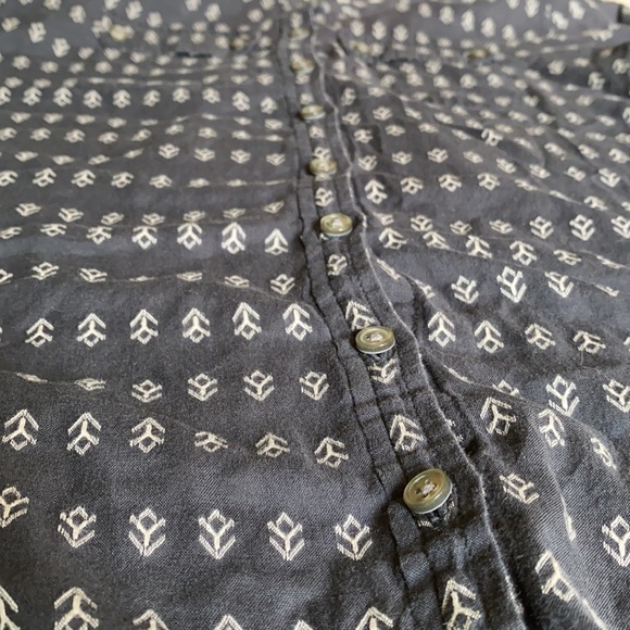 Navy Blue Cotton Blouse - Picture 9 of 9